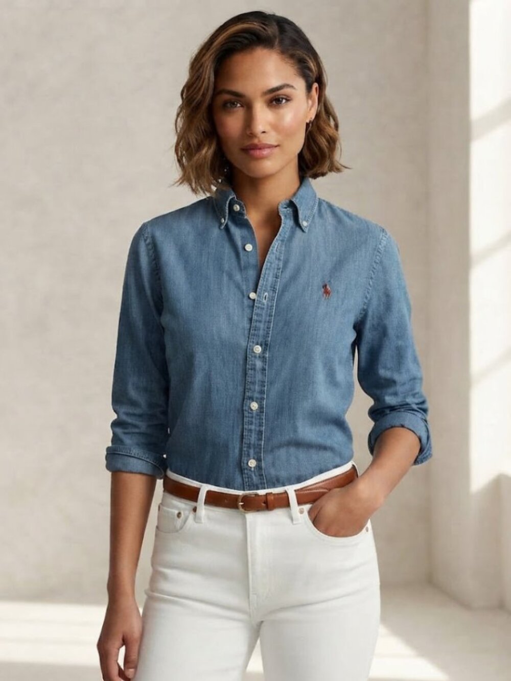 Polo Ralph Lauren Classic Denim / Chambray Button-Down Shirt- XS/S- MSRP $98+